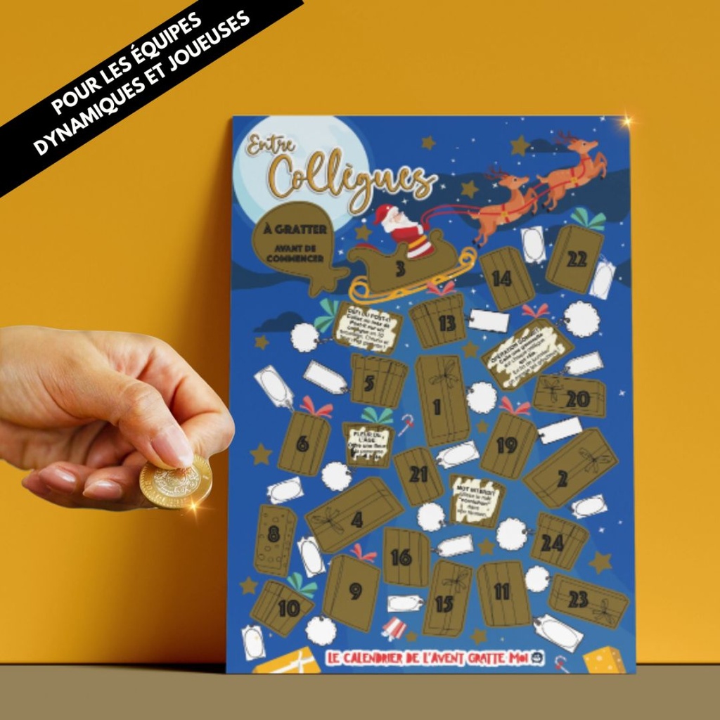 Calendrier de l'avent ENTRE COLLEGUES Gratte moi